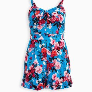 Torrid - Challis Tie-Front Romper Size 2
